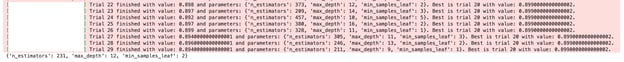 Optuna results in Python