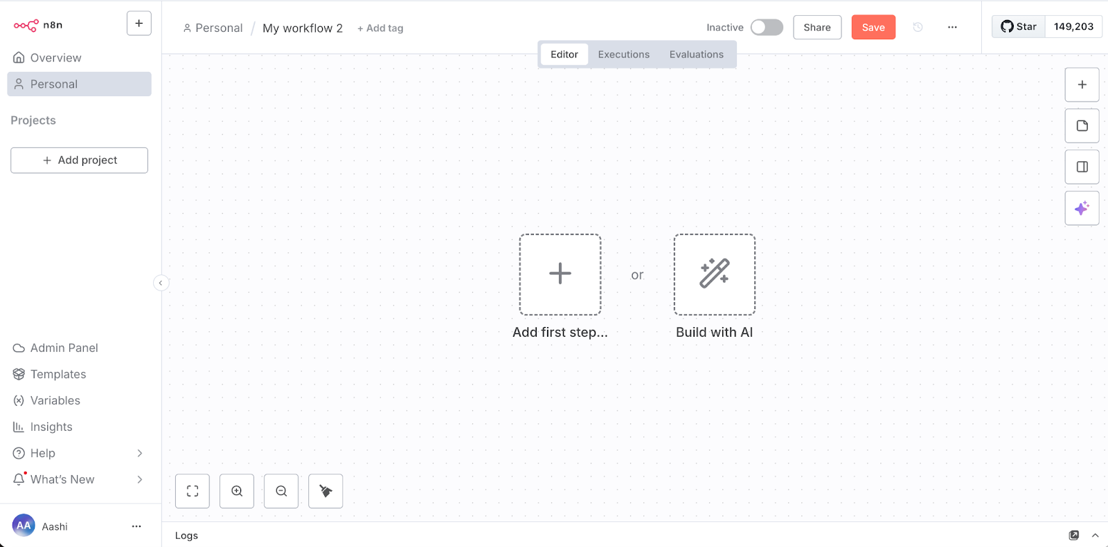 n8n AI workflow builder