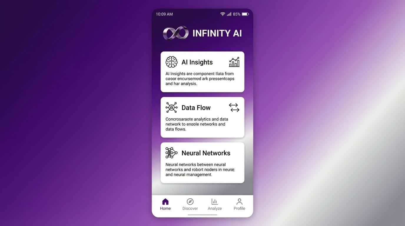 Lo stesso logo a nastro integrato nell'interfaccia di un'app mobile che mostra la coerenza dei personaggi di Nano Banana Pro tra piattaforme digitali