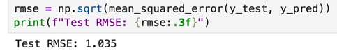 RMSE on the test set