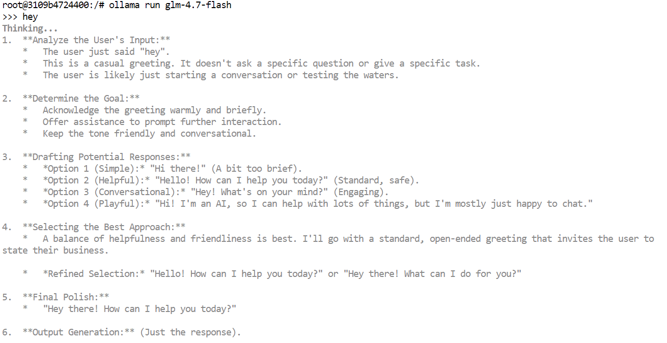 Ollama Interactive CLI chat interface