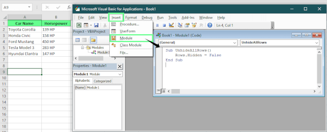 Mostrar todas las filas en Excel utilizando VBA.