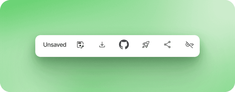 Google AI Studio Export toolbar