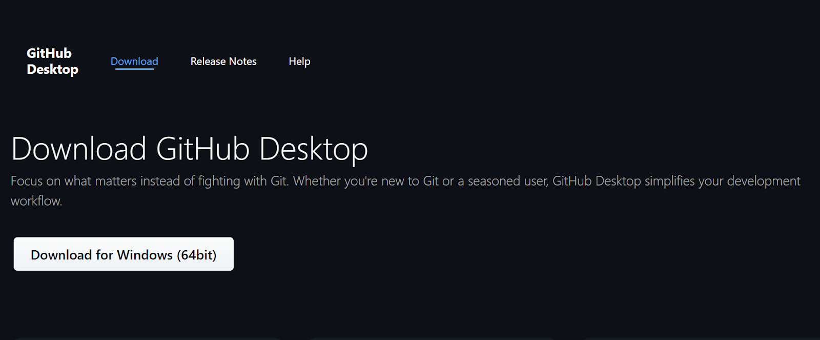 Descarga el instalador de GitHub Desktop.