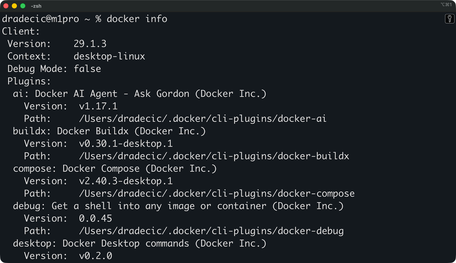 Image 2 - Docker info command