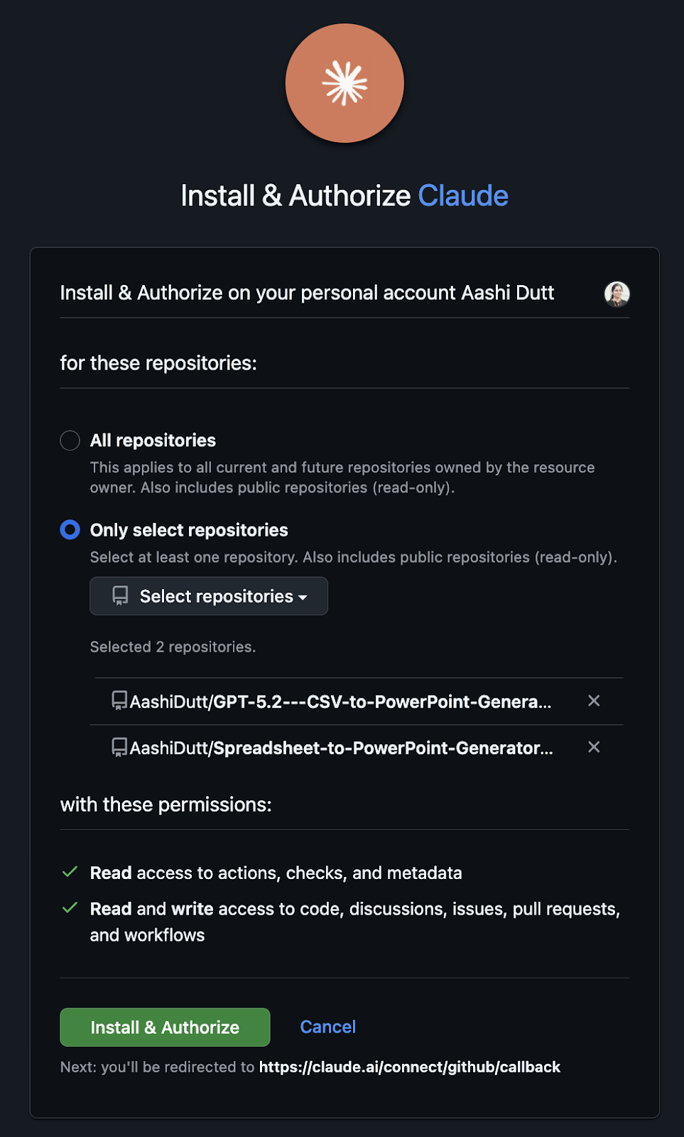 Install & authorize claude code