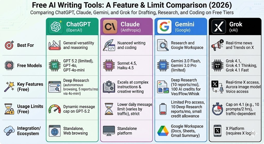 Free AI tools for writing