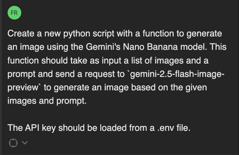 Crie um script Python pra gerar imagens usando o modelo Nano Banana do Google, com gerenciamento de chave API por meio de um arquivo .env.
