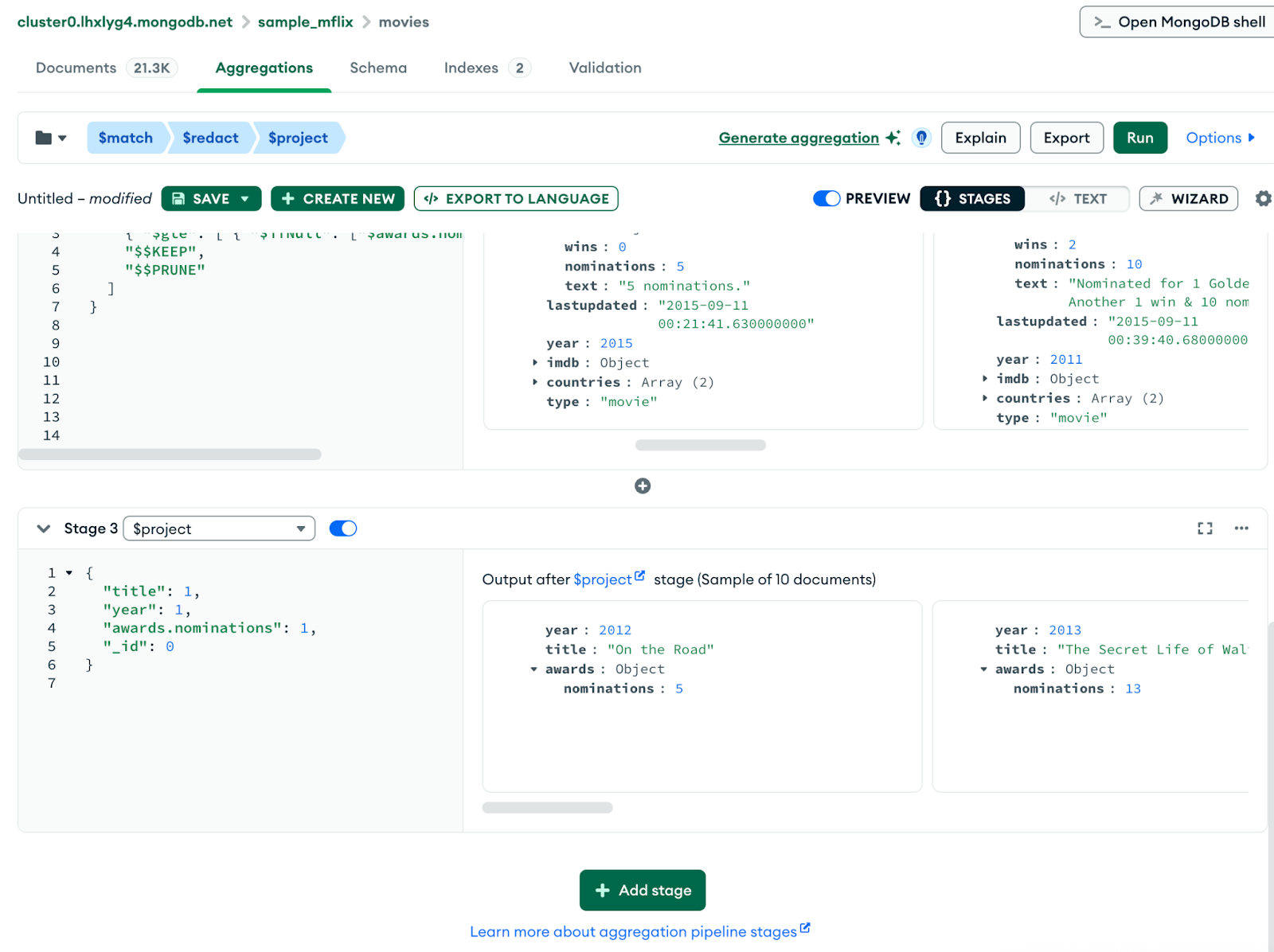 Third stage of our pipeline