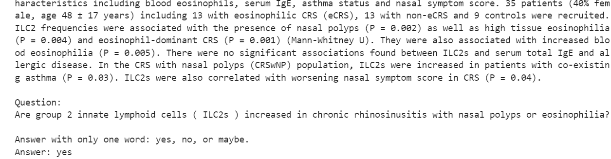 Formatting the PubMedQA dataset in chat format