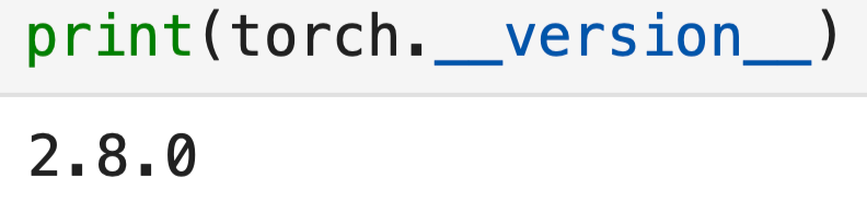 PyTorch version 2.8.0
