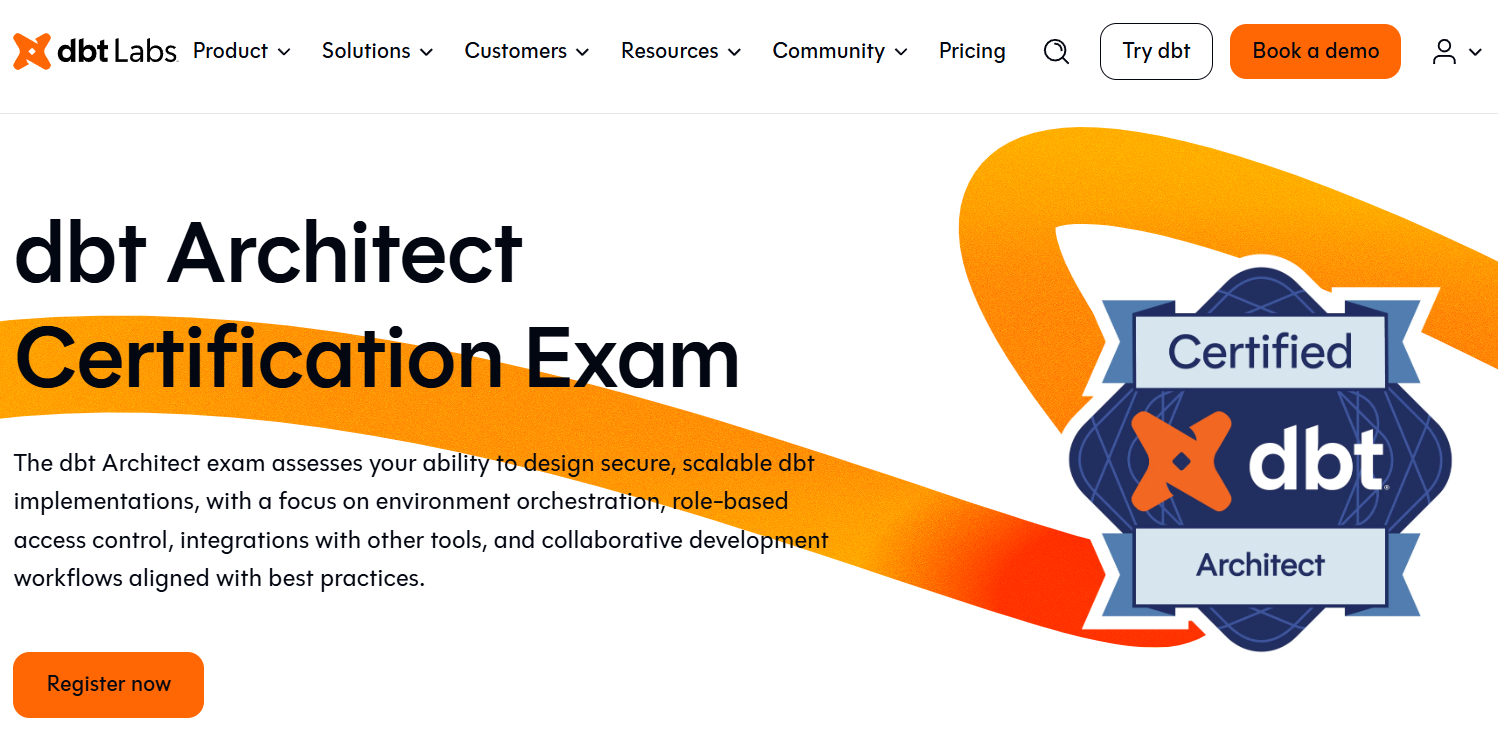 Certificación de arquitecto dbt