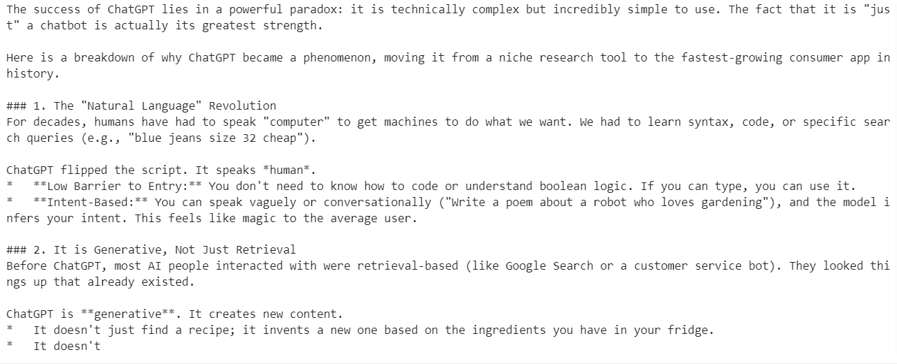 Generated GLM 4.7 response