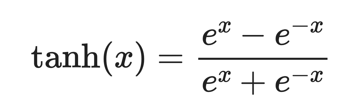 tanh function equation