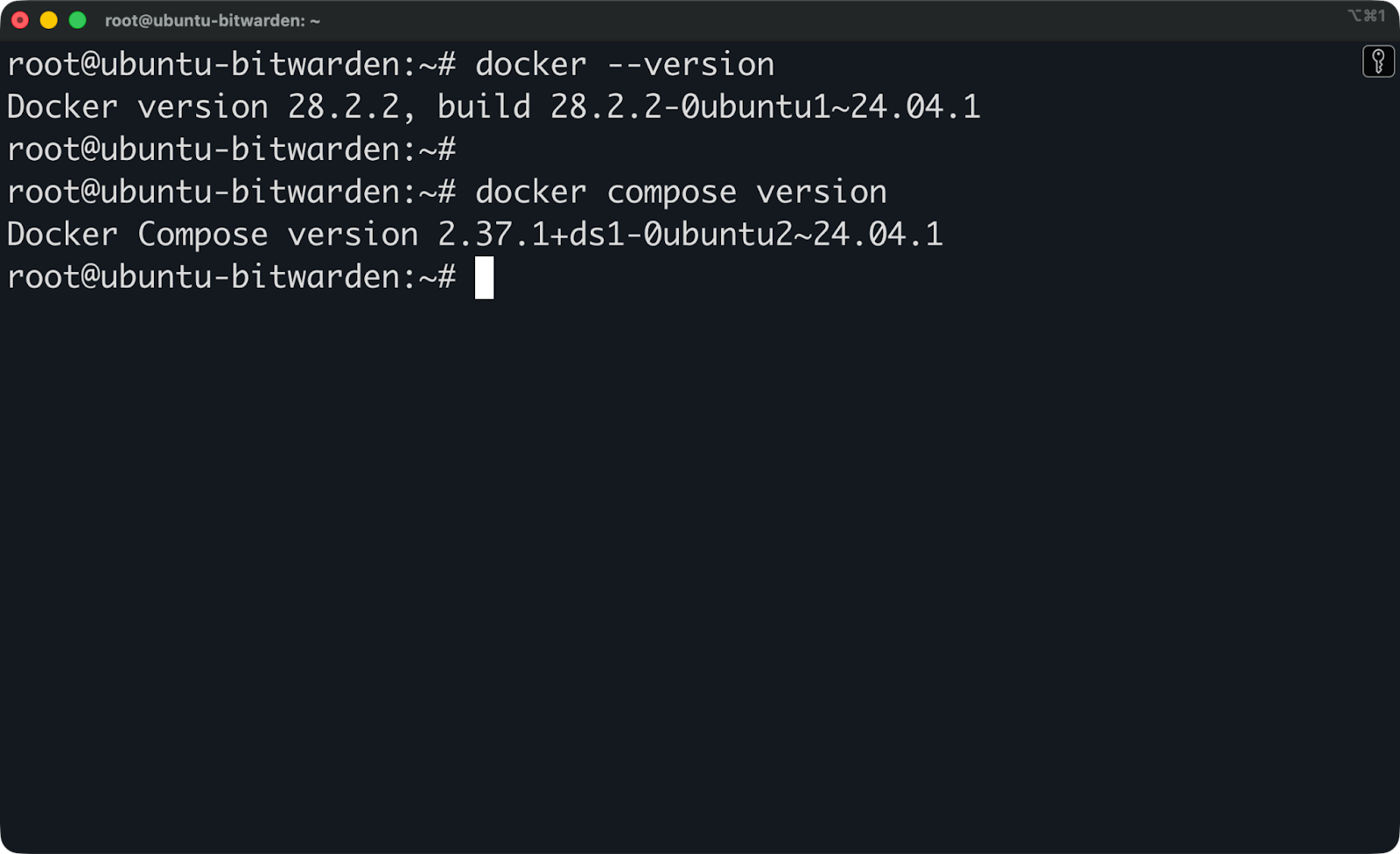 Docker and Docker Compose versions