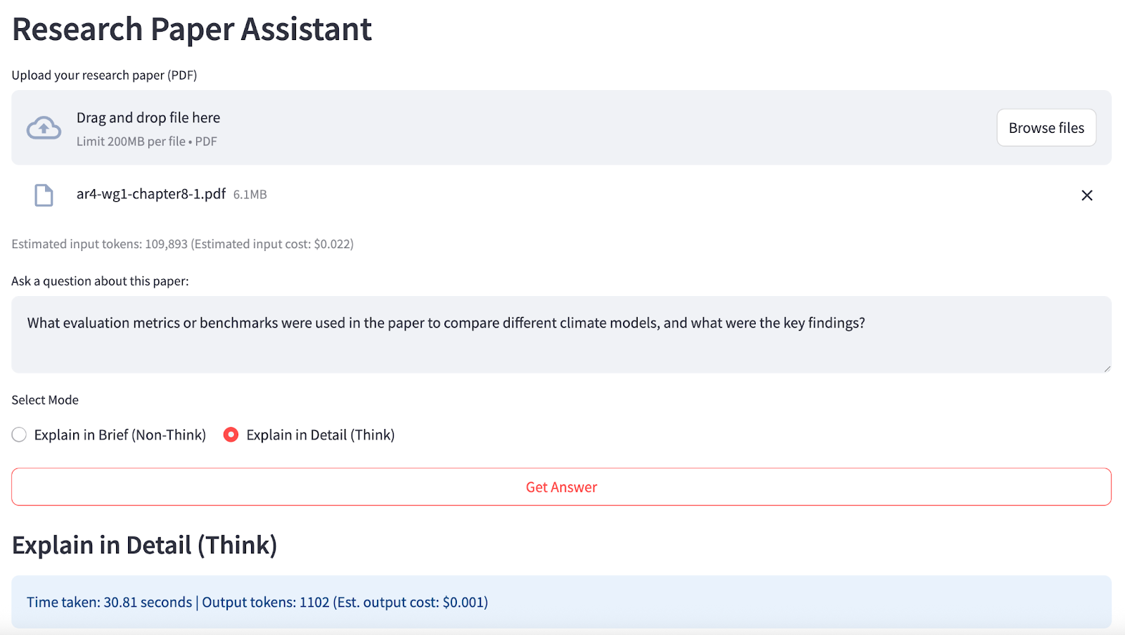 DeepSeek V3.1 demo project
