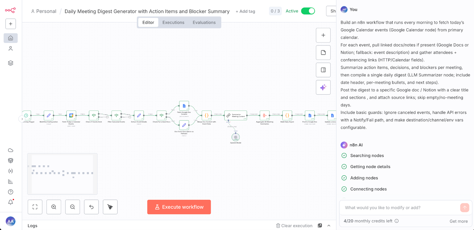 n8n AI Workflow Builder build with AI