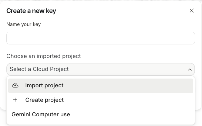 Create API Key