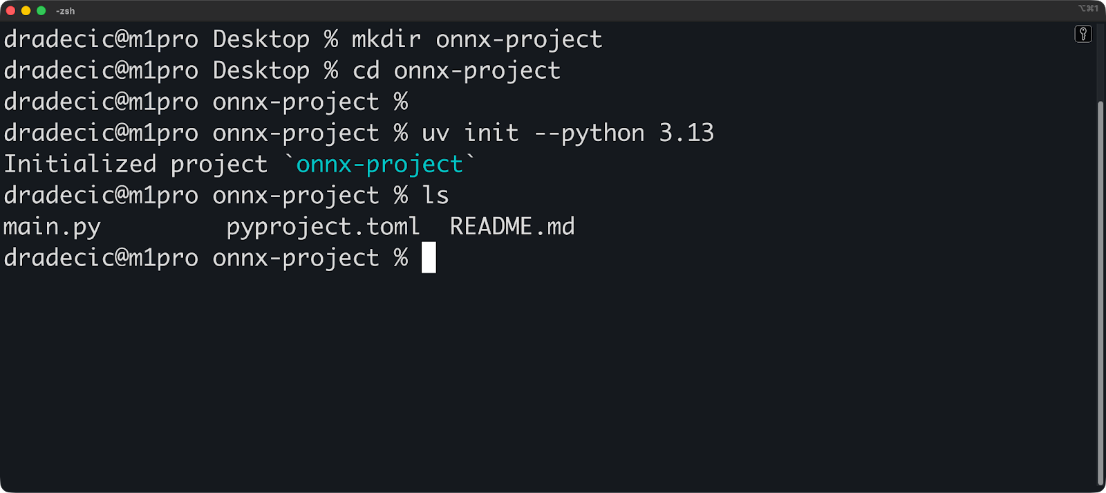 Image 1 - uv project setup