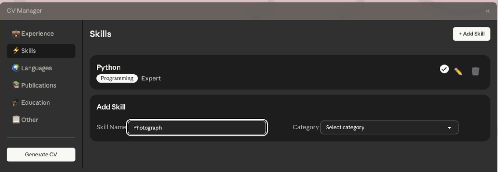 Screenshot with the missing save button.