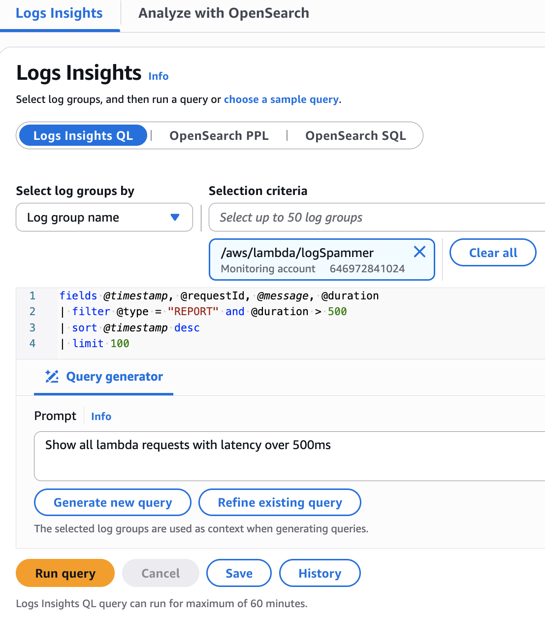 CloudWatch Logs Insights