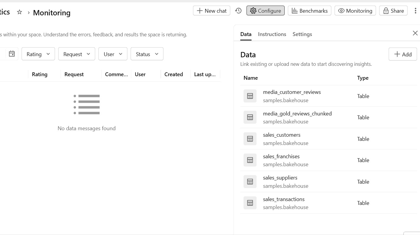 Edit column metadata in Genie Space.
