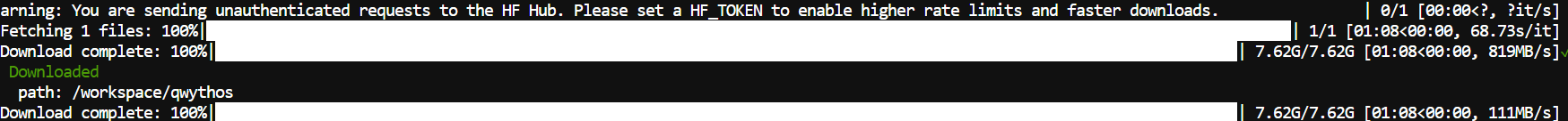 Downloading the Qwythos-9B-Claude-Mythos-5-1M-MTP-Q6_K.gguf from Hugging Face