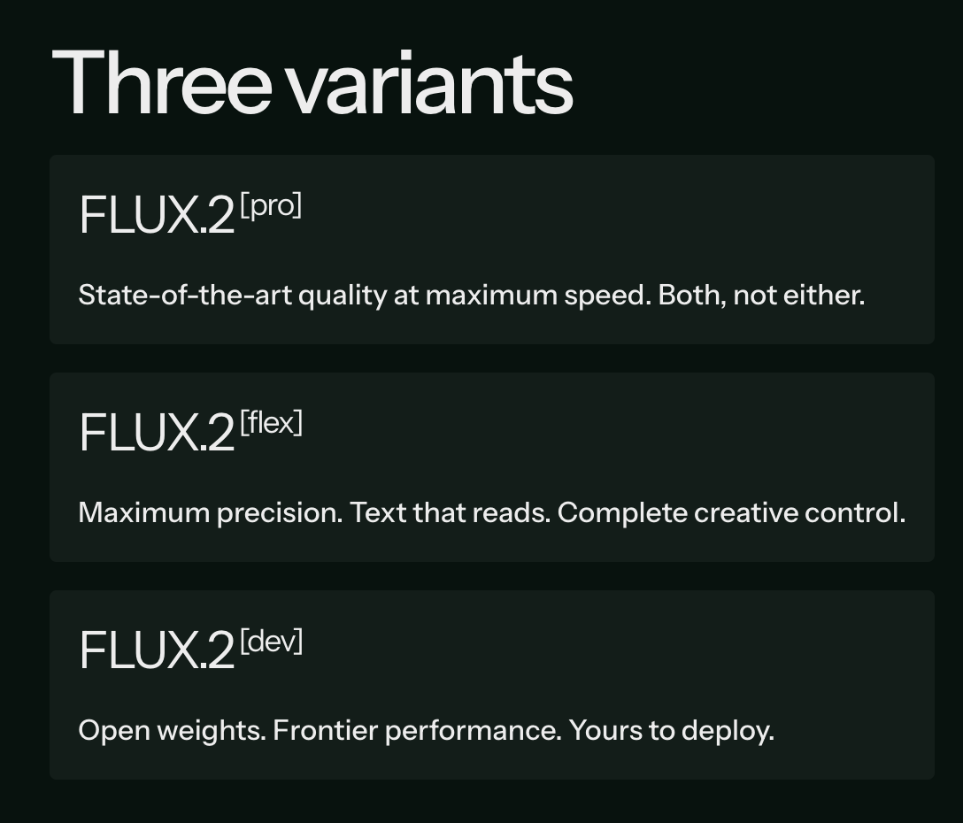 FLUX 2 variants