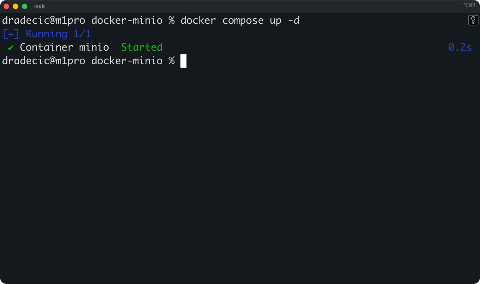 Image 2 - Running MinIO with docker compose
