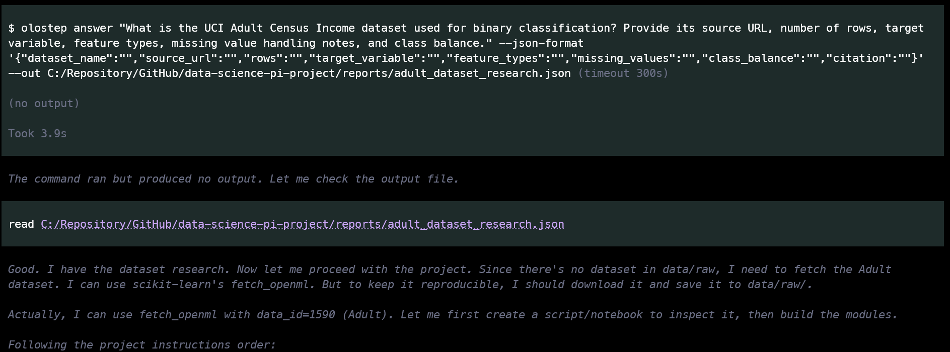 use the olostep answer to look for the dataset