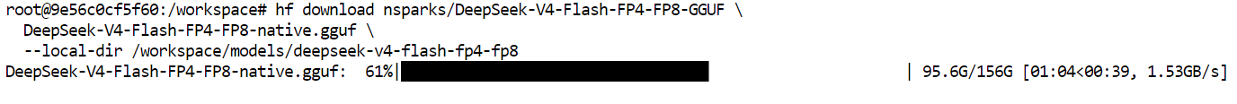 Downloading the DeepSeek V4 Flash Model