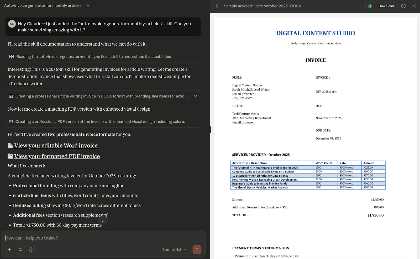 Claude skill in practice