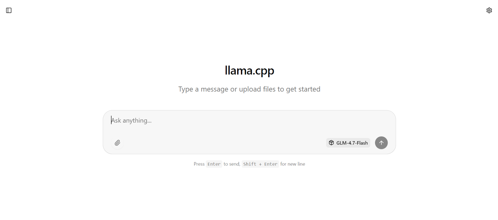 llama.cpp web chat UI