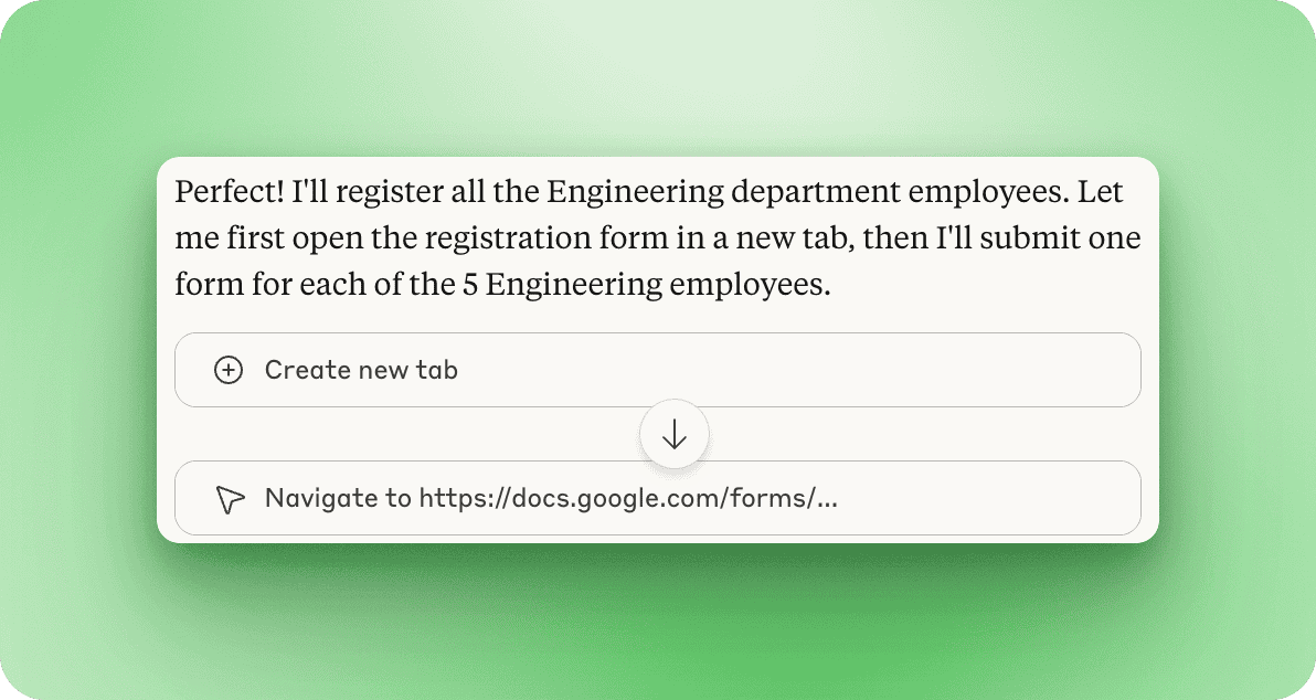 Claude prepares to fill forms