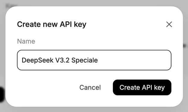 Create a new API Key