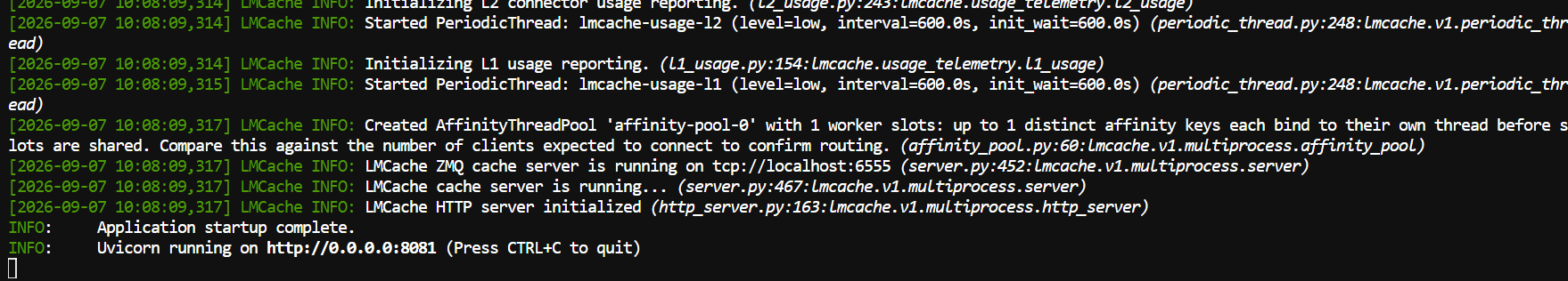 Running LMCache server