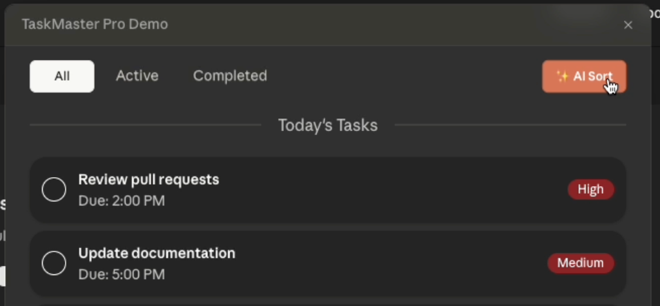 Task before AI sort.