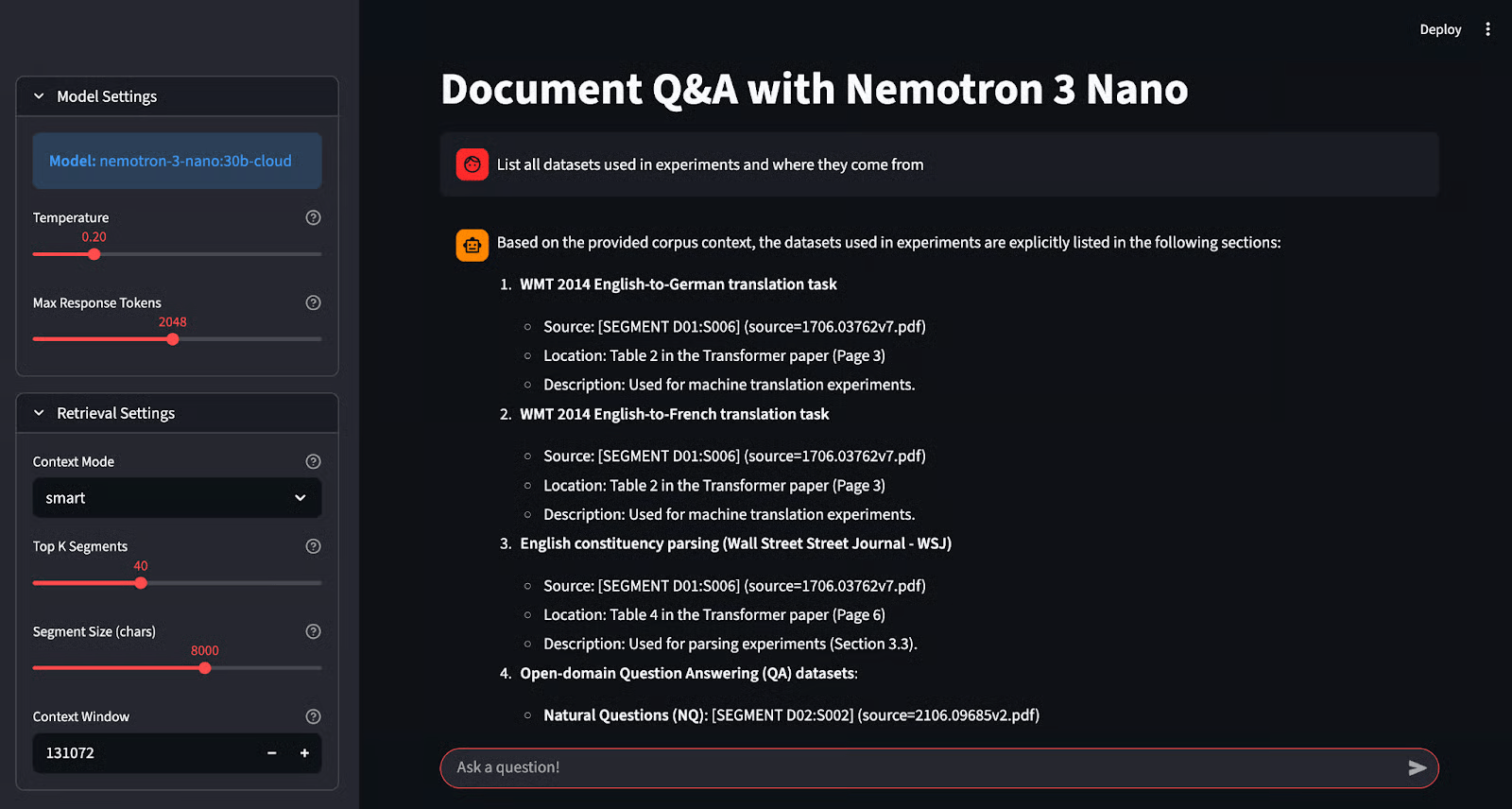 Document Q&A with Nemotron 3 Nano