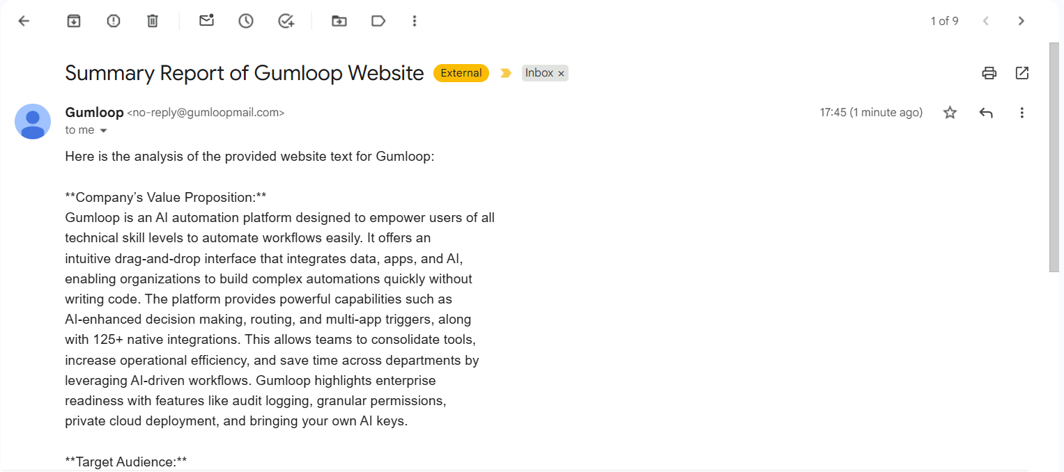 gumloop email notification