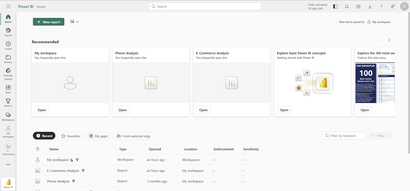 This image shows the Power BI Interface and puts a perspective to the text before it.