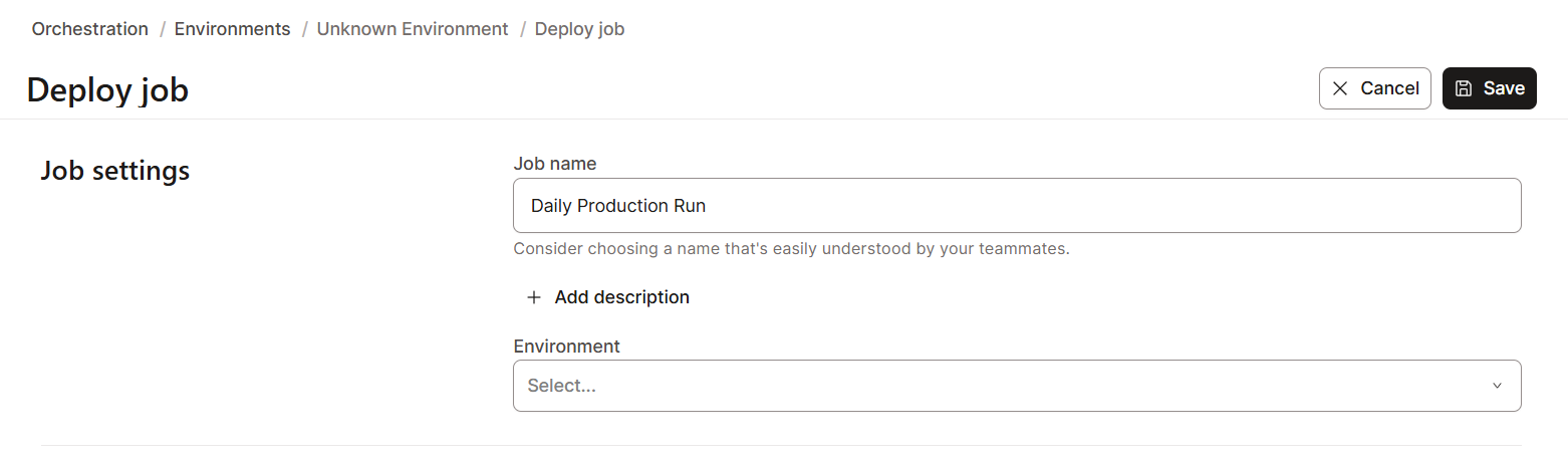 dbt Cloud job scheduling