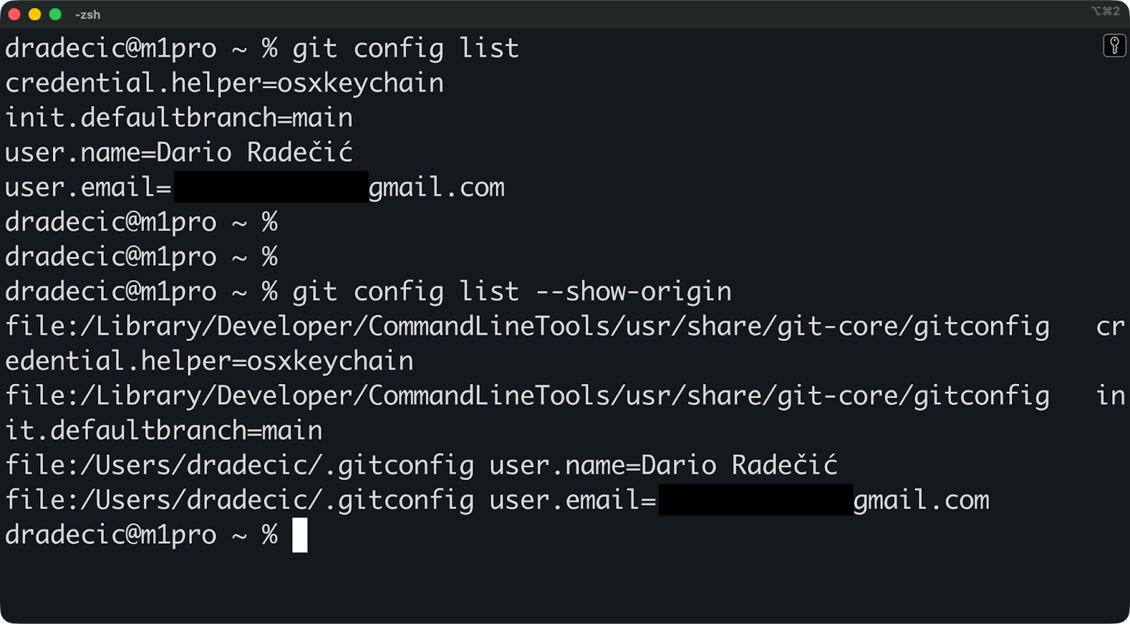 Image 2 - Git config values