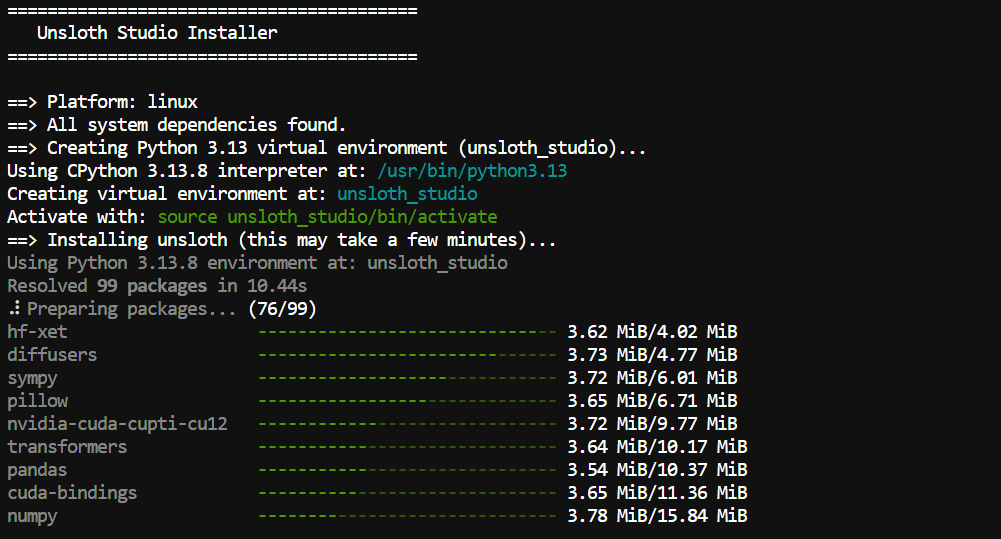 Unsloth Studio Installer