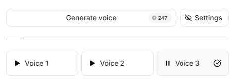 Sample generated voices