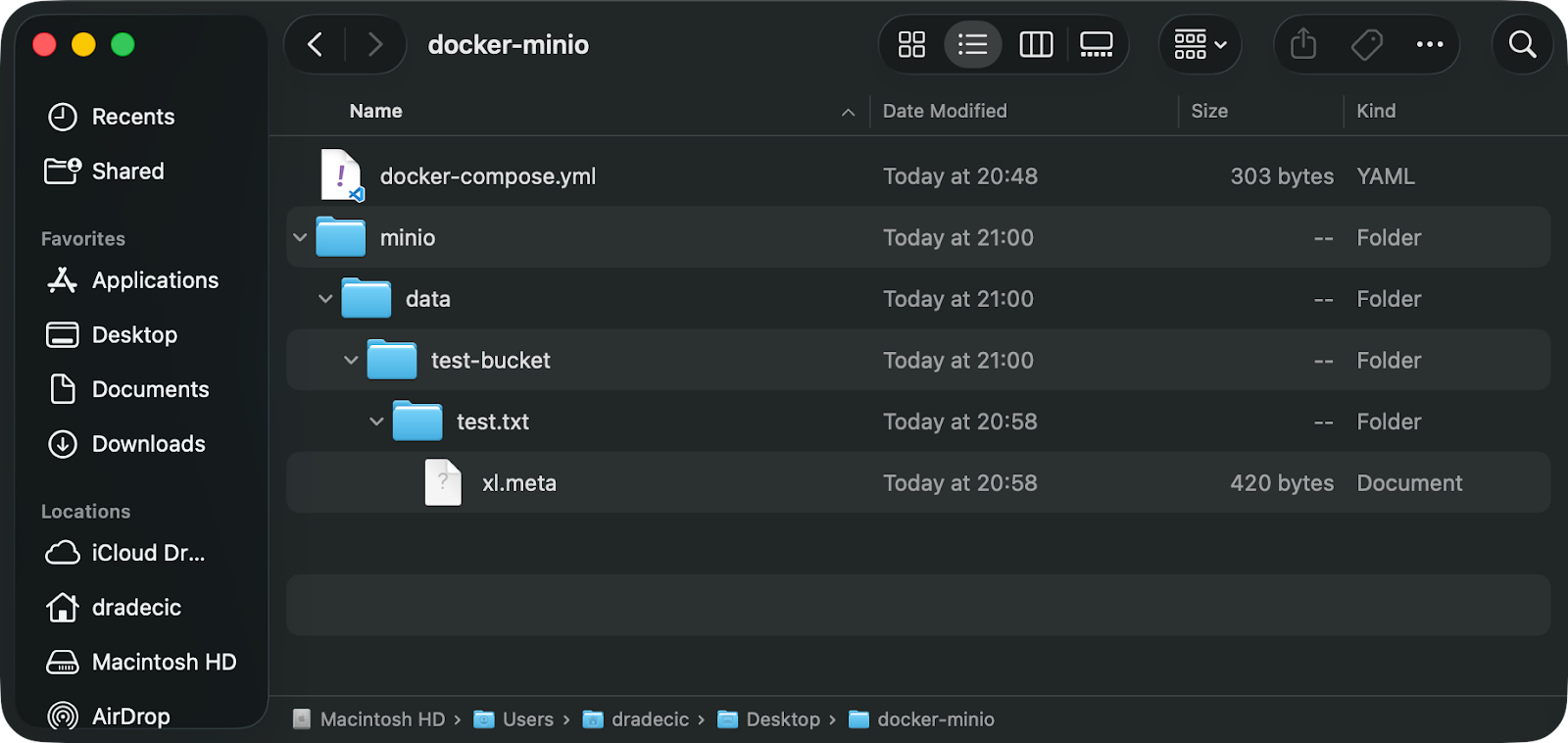 Image 8 - MinIO data folder