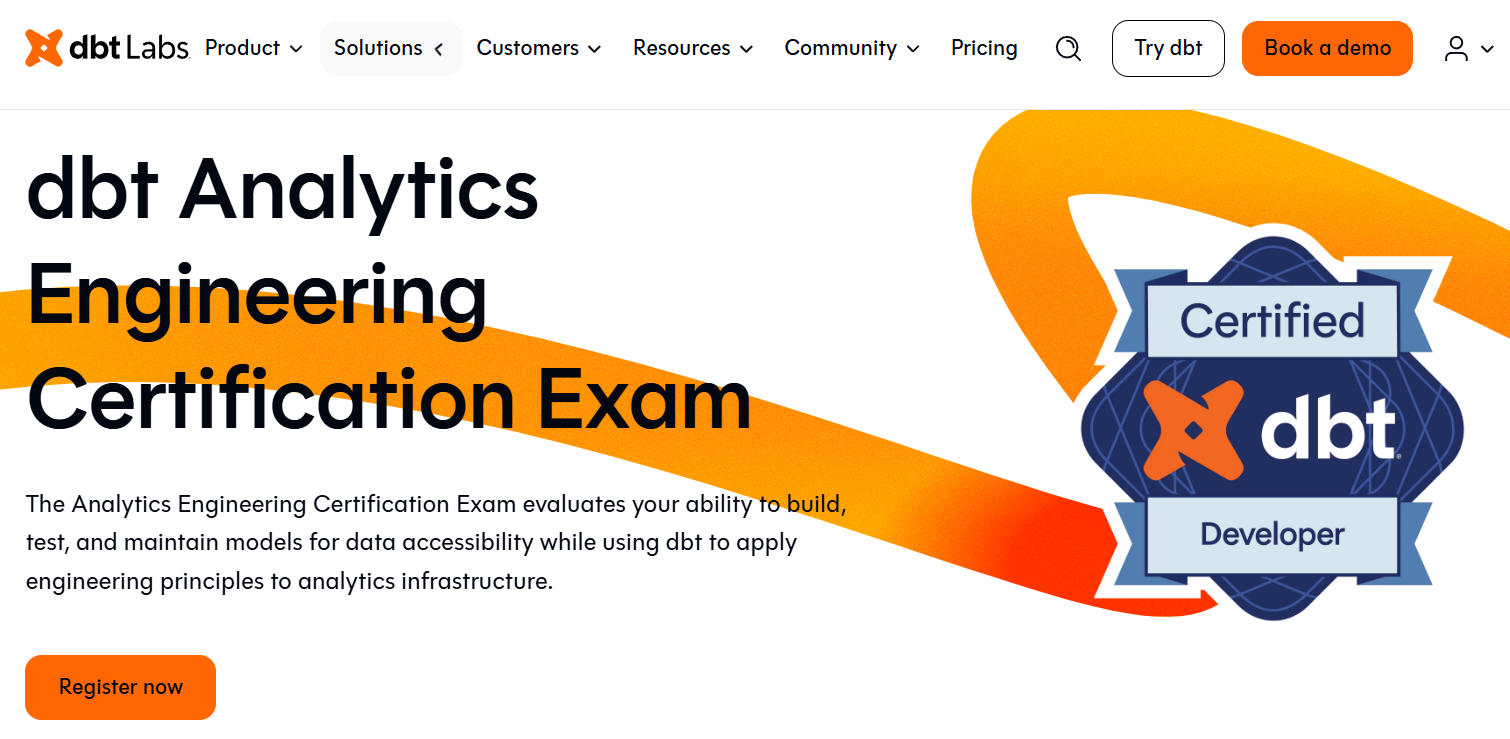 Certificación en ingeniería analítica de dbt