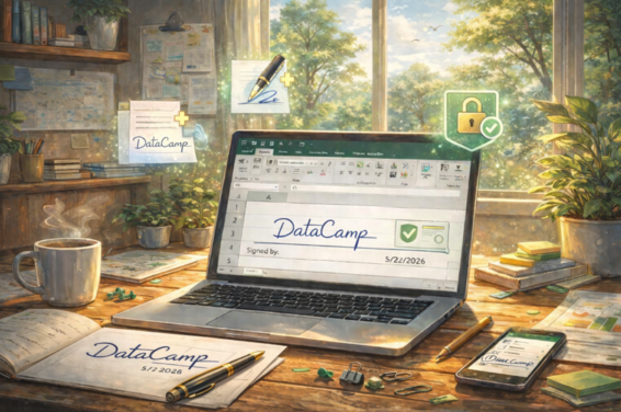 Wie fügt man eine Signatur in Excel ein?