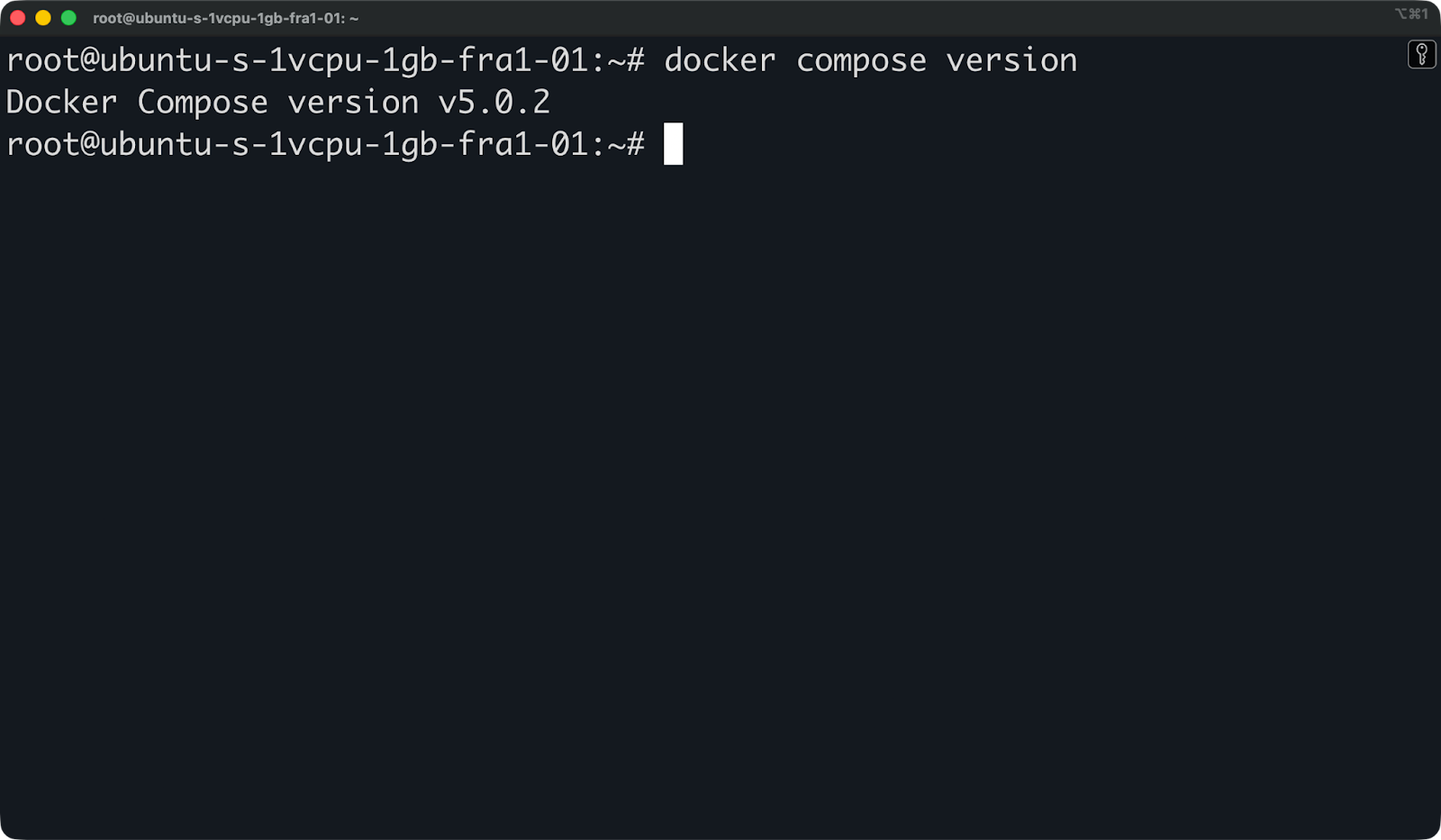 Docker Compose version on Ubuntu VM