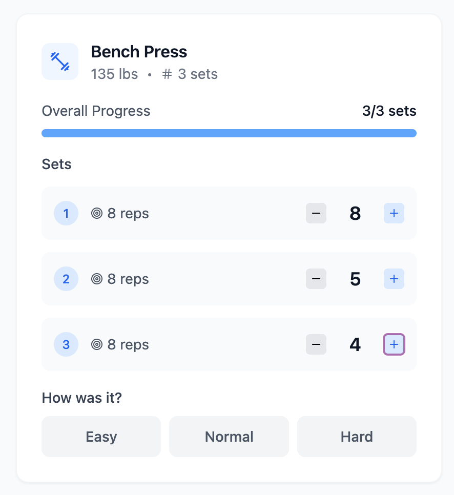 Improved workout plan