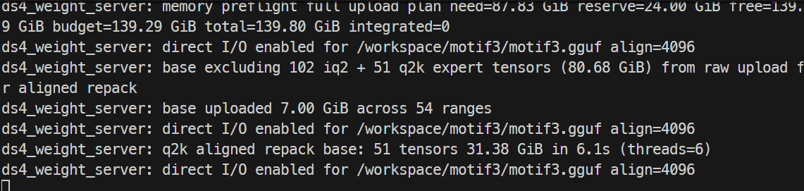 Laad Motif-3 op de GPU